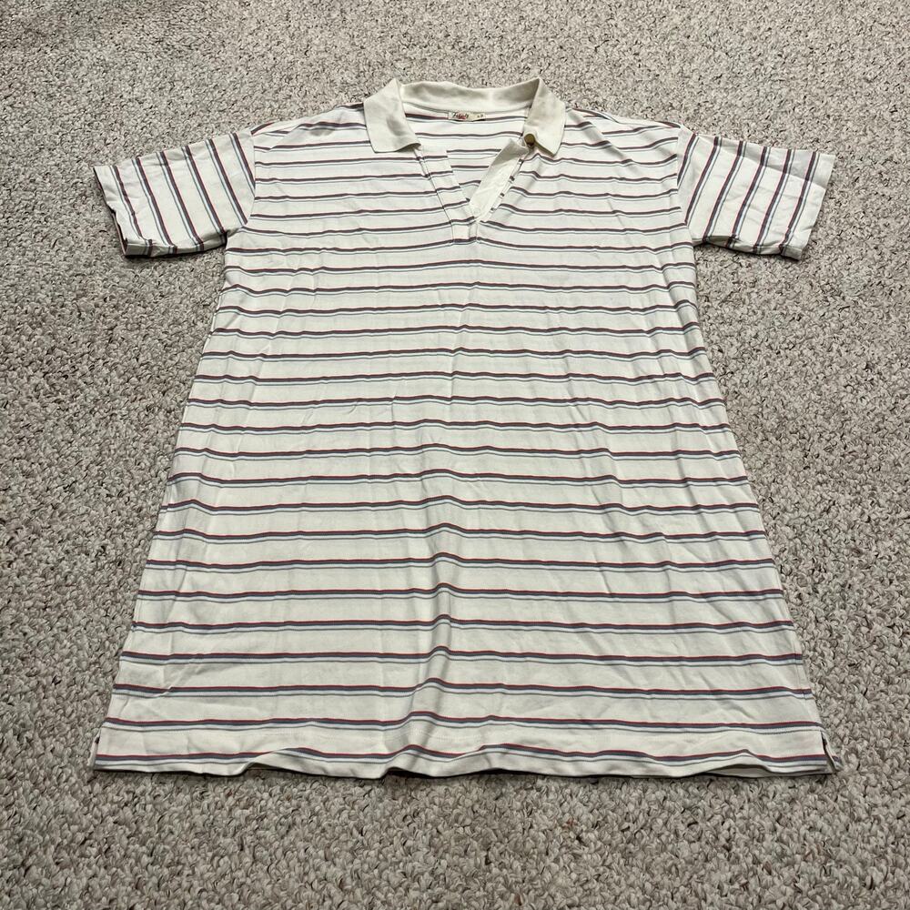 Faherty Sunwashed Pique Polo Striped Dress XL Preppy Classic Coastal Casual